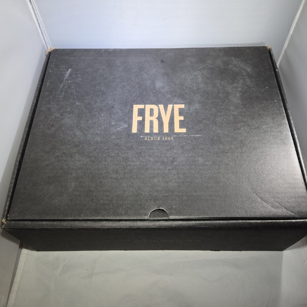 Frye Phillip Cognac Harness Leather Booties Size 9 M Womens Brown Shoes W/Box - Picture 8 of 12